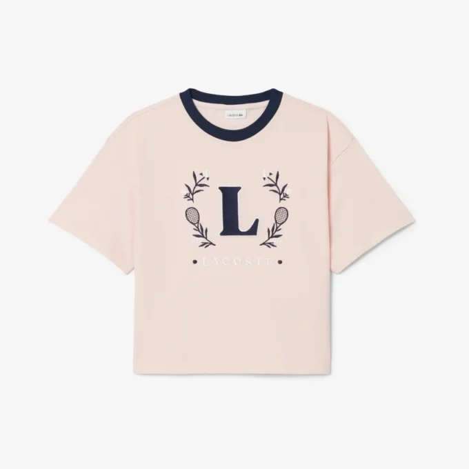 コントラストバッジ コットンTシャツ