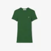 レディース スリムフィット リブ編みコットンTシャツ レディース スリムフィット リブ編みコットンTシャツ