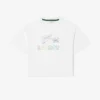 ガールズ用 オーバーサイズプリントコットンTシャツ
