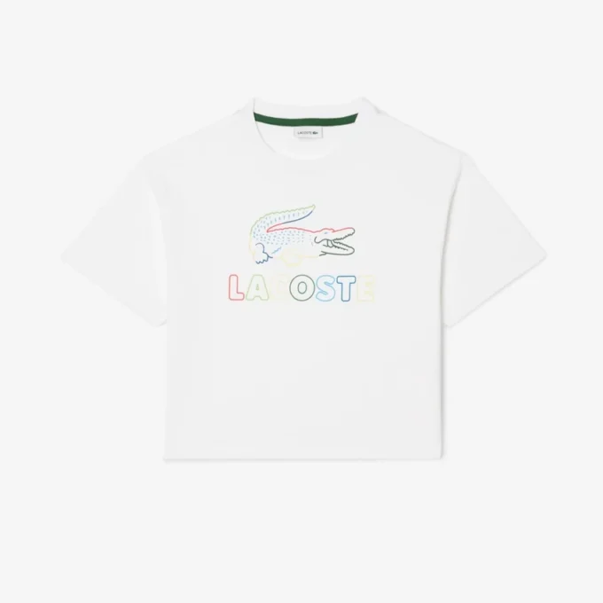 ガールズ用 オーバーサイズプリントコットンTシャツ