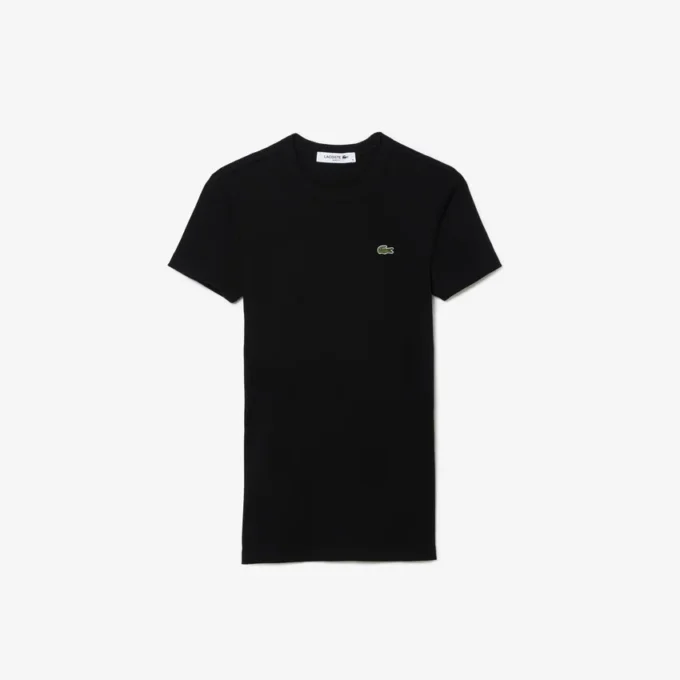 レディース スリムフィット リブ編みコットンTシャツ