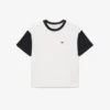 コントラストトリム コットンTシャツ