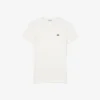 レディース スリムフィット リブ編みコットンTシャツ