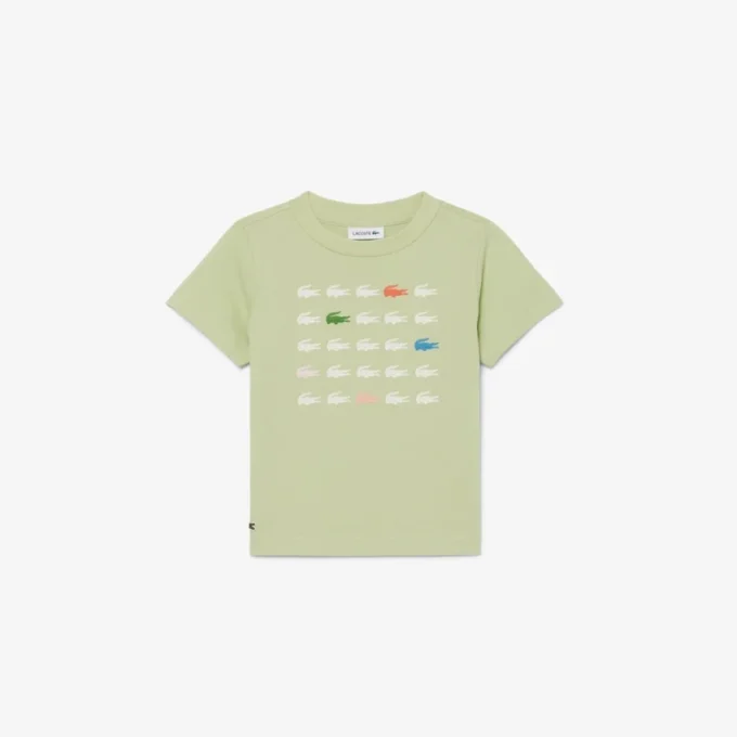 クロコダイルプリントコットンTシャツ