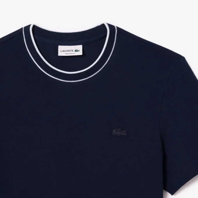 メンズ ストレッチピケ ストライプカラーTシャツ メンズ ストレッチピケ ストライプカラーTシャツ