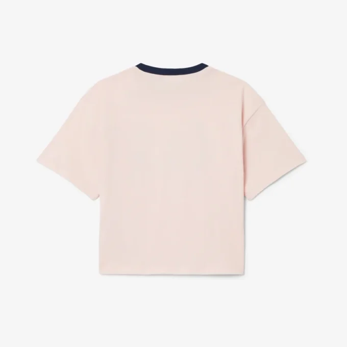 コントラストバッジ コットンTシャツ