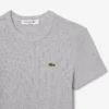 レディース スリムフィット リブ編みコットンTシャツ
