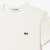 レディース スリムフィット リブ編みコットンTシャツ