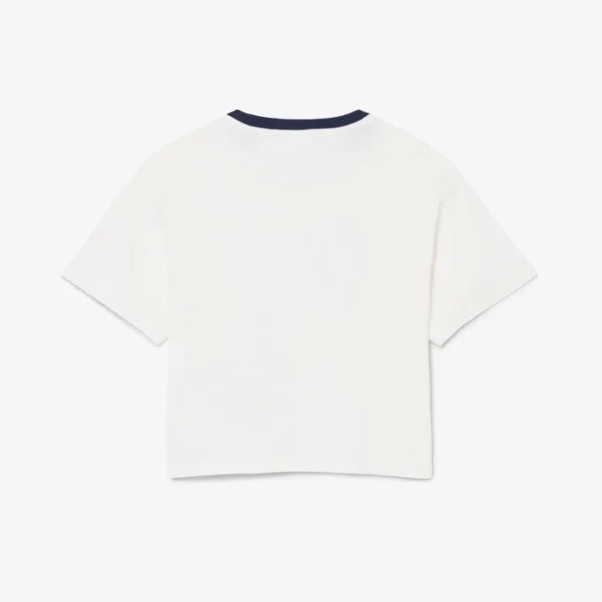 コントラストバッジ コットンTシャツ