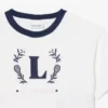 コントラストバッジ付きコットンTシャツ