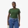 レディース スリムフィット リブ編みコットンTシャツ レディース スリムフィット リブ編みコットンTシャツ