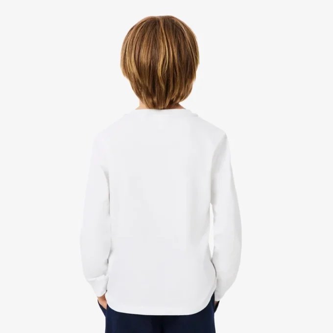 キッズ用長袖コットンTシャツ
