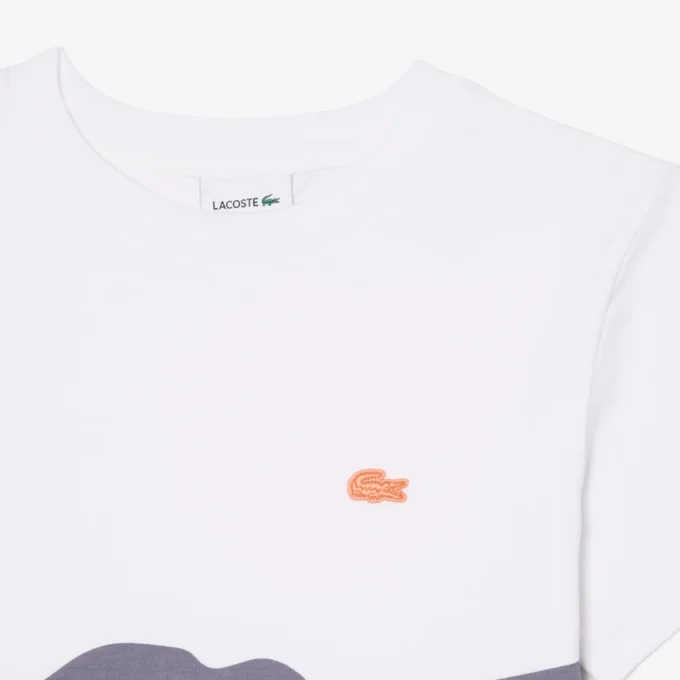 クロコダイルプリントコットンTシャツ