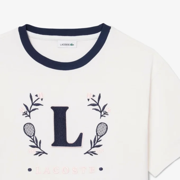 コントラストバッジ コットンTシャツ