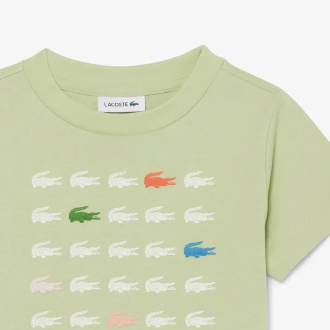 クロコダイルプリントコットンTシャツ