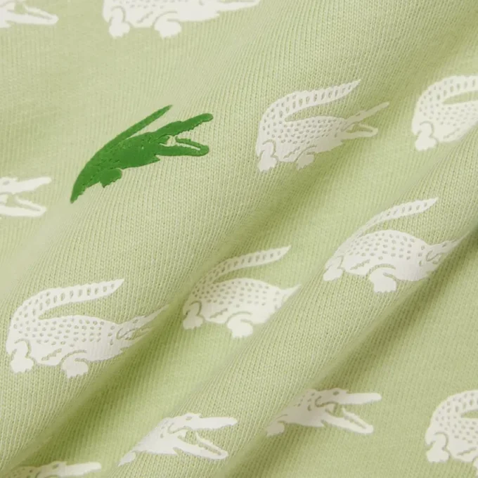 クロコダイルプリントコットンTシャツ
