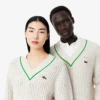 ユニセックス Vネック ストライプ テニスセーター ユニセックス Vネック ストライプ テニスセーター